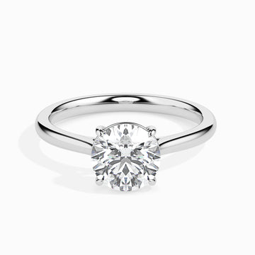 18K White Gold Solitaire Diamond Engagement Ring