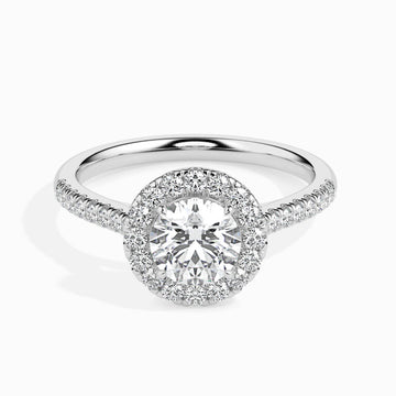 18K White Gold Solitaire Diamond Ring