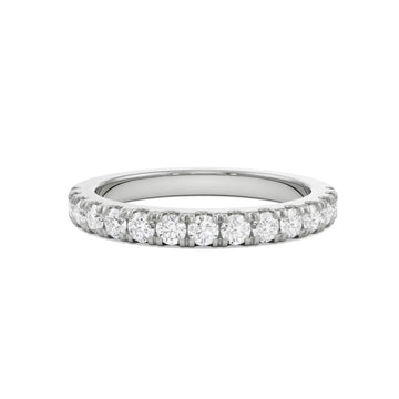18K White Gold Stackable Diamond Wedding Band