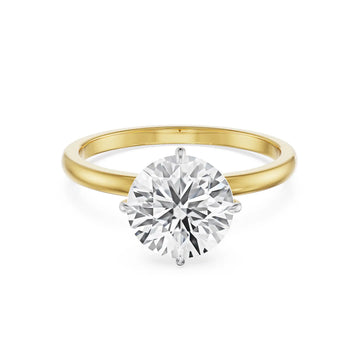 18K Yellow Gold 1.5 Carat Round Solitaire Diamond Ring