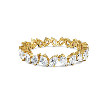 18K Yellow Gold Pear-Cut Diamond Eternity Band