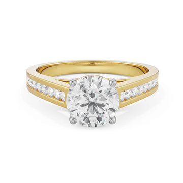 18K Yellow Gold Vanessa Round Brilliant Diamond Ring