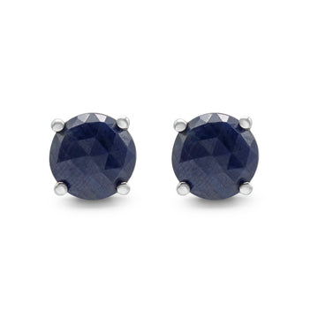925 Silver Blue Sapphire Stud Earrings
