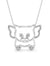 925 Silver Cubic Zirconia Piglet Pendant