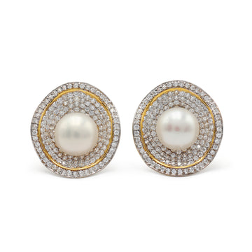 Fresh Water Pearl Stone Studs Earrings For Girls/Women