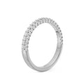 18K Solid Gold Diamond Wedding Band White Gold La Joyeria