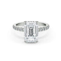 18K White Gold 2.5 Carat Emerald Cut Diamond Ring