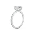 18K White Gold Marquise Cut Diamond Engagement Ring SideView