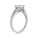 18K White Gold Princess Cut Splendor Diamond Ring Side View La Joyeria