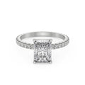 18K White Gold Radiant Cut Diamond Engagement Ring