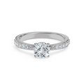 18K White Gold Round Diamond Engagement Ring
