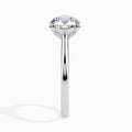 18K White Gold Solitaire Diamond Engagement Ring Side View 3 La Joyeria