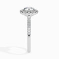 18K White Gold Solitaire Diamond Ring 2nd Side View La Joyeria