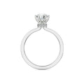 18K White Gold Viesco Round Diamond Ring SIde View
