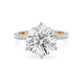 18K Yellow Gold 6-Prong Round Brilliant Cut Diamond Engagement Ring