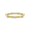 18K Yellow Gold Bezel-Set Diamond Stackable Ring by La Joyeria