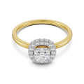 18K Yellow Gold Cushion Cut Diamond Ring with Double Halo18K Yellow Gold Cushion Cut Diamond Ring with Double Halo