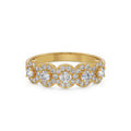 18K Yellow Gold Diamond Wedding Band  La Joyeria