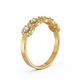 18K Yellow Gold Diamond Wedding Band  La Joyeria Side View