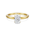 18K Yellow Gold Oval Cut Diamond Solitaire Engagement Ring