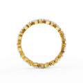 18K Yellow Gold Pear-Cut Diamond Eternity Band Side View