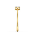 18K Yellow Gold Petite Cluster Diamond Ring Side View