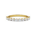 18K Yellow Gold Prong-Set Diamond Stackable Wedding Ring