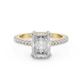 18K Yellow Gold Radiant Cut Diamond Engagement Ring