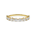 18K Yellow Gold Stackable Diamond Ring with Graduated Round Stones