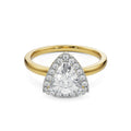 18K Yellow Gold Trillion-Cut Diamond Engagement Ring