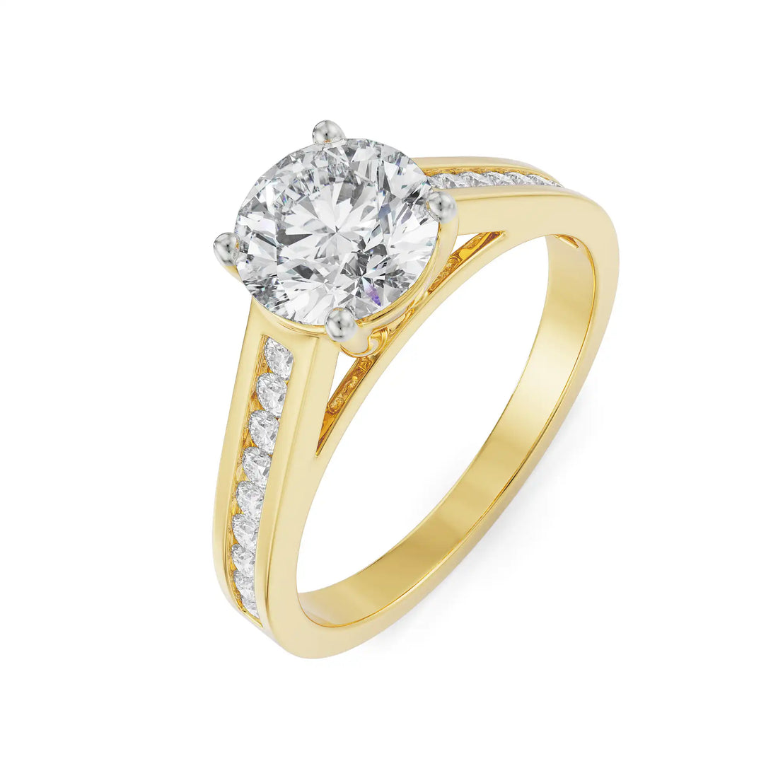 18K Yellow Gold Vanessa Round Brilliant Diamond Ring