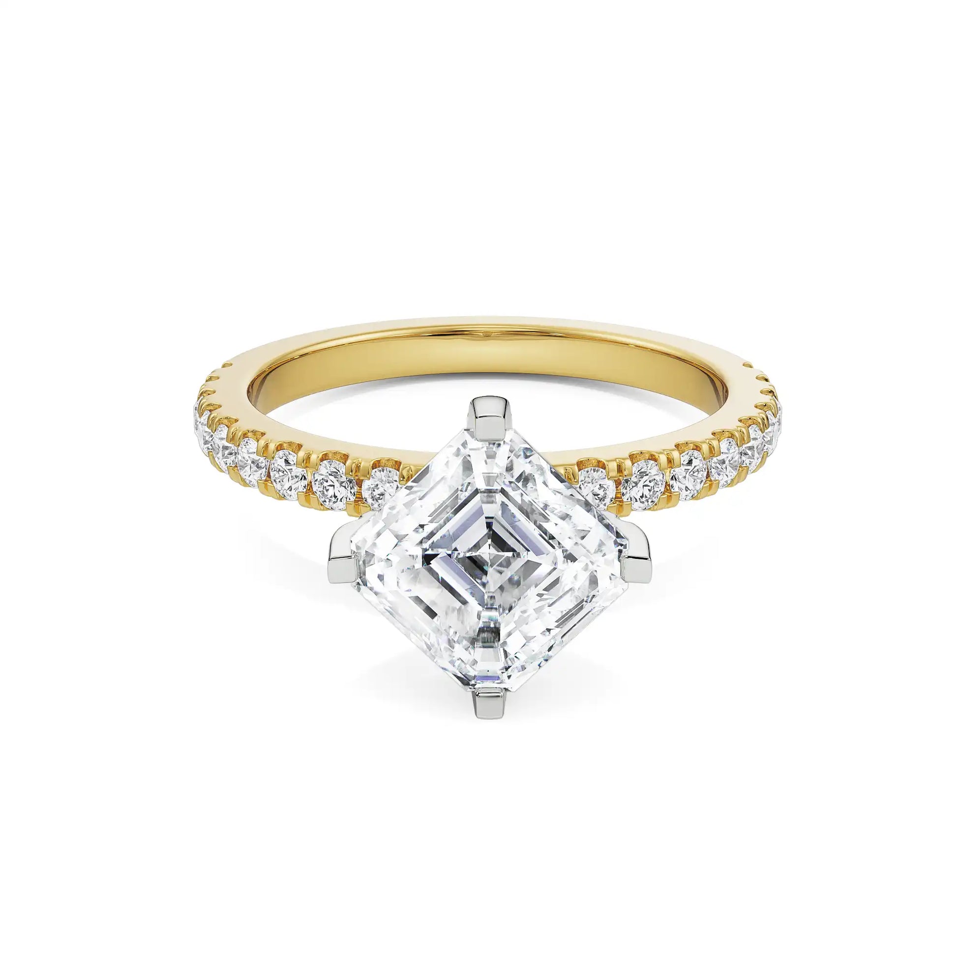 1 CT Asscher Cut Diamond Ring