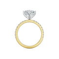 1 CT Asscher Cut Diamond Ring Side View