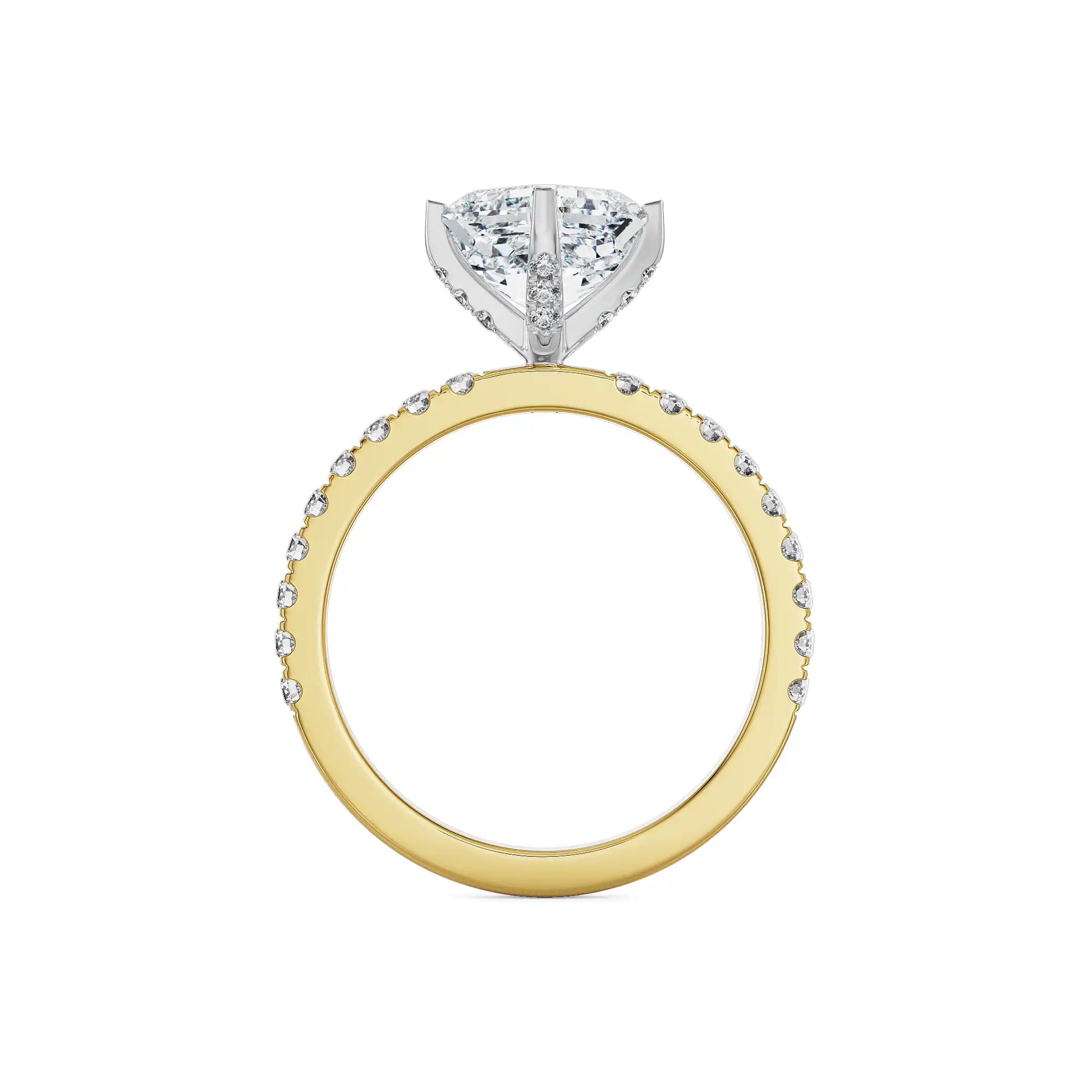 1 CT Asscher Cut Diamond Ring Side View