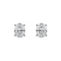 Pair of diamond stud earrings on a white background