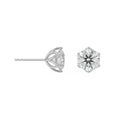 Diamond stud earring on a white background