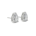 Pair of diamond stud earrings on a white background