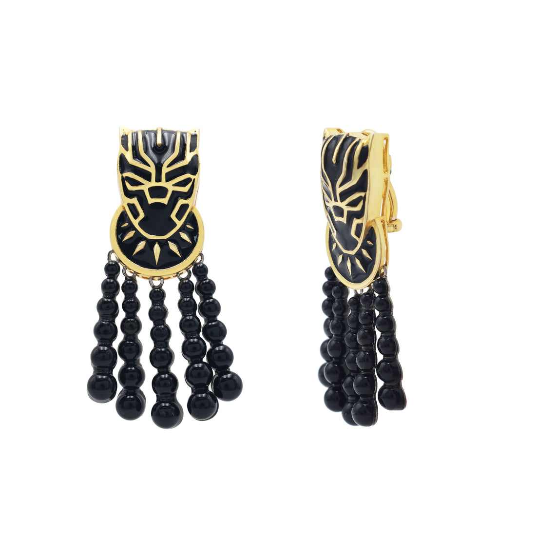 925 Silver Black Onyx Stone Black Panther Earrings La Joyeria