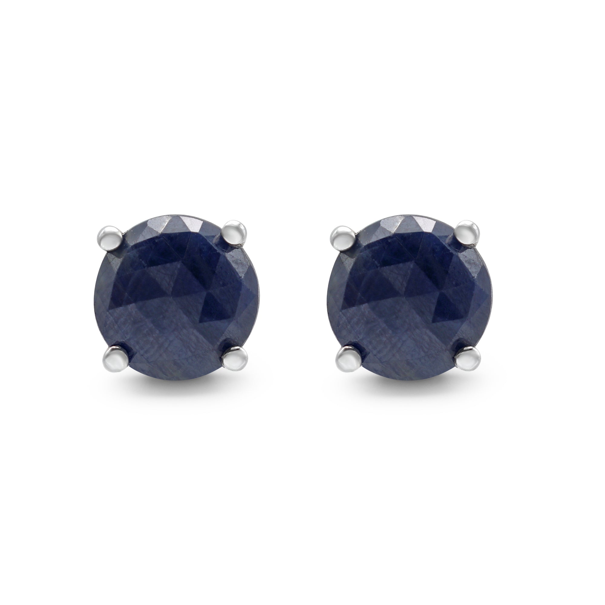 925 Silver Blue Sapphire Stud Earrings