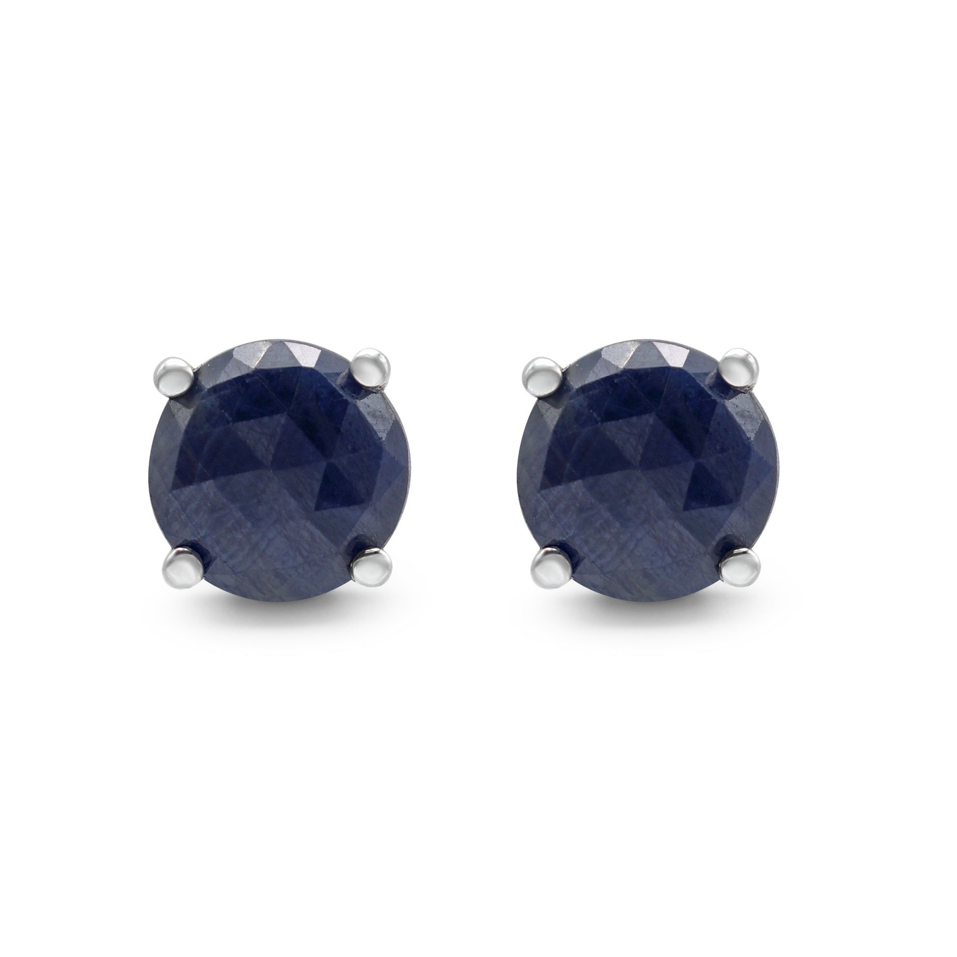 925 Silver Blue Sapphire Stud Earrings