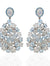 925 Silver Blue Topaz & Rainbow Moonstone Earrings