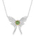 925 Silver Butterfly Shaped Amethyst Pendant