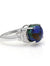 925 Silver Cubic Zirconia & Blue Lapis Lazuli Ring