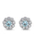 925 Silver Cubic Zirconia & Blue Topaz Earrings