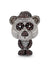 925 Silver Cubic Zirconia Panda Brooch, White Gold & Black Rhodium Plated