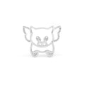 925 Silver Cubic Zirconia Piglet Pendant Back View 