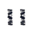 925 Silver Cubic Zirconias & Black Onyx Earring