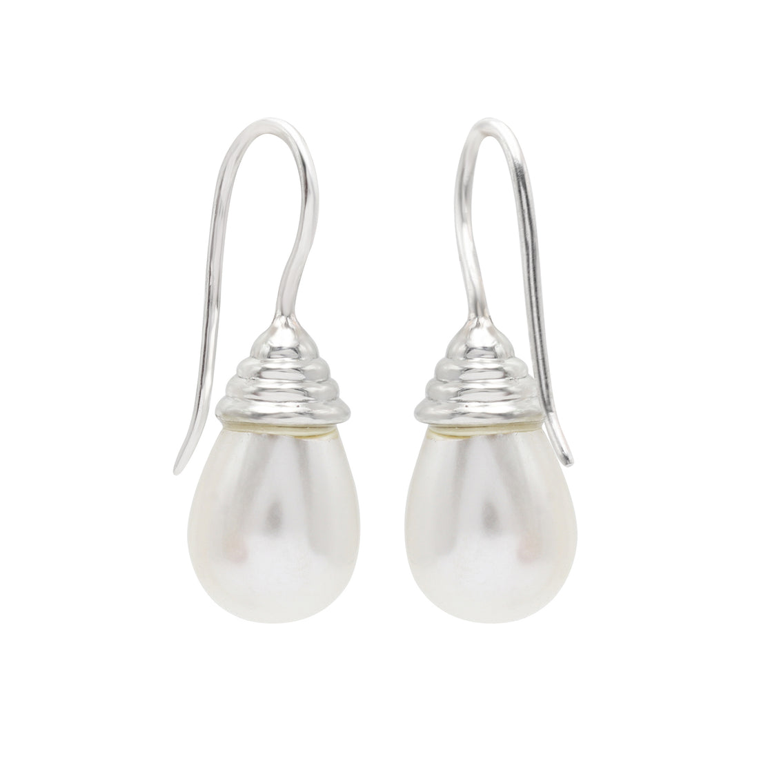 925 Silver Fresh-Water Pearl Stone Drop Earrings For Women