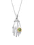 925 Silver Hand Shaped Peridot Pendant