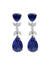 925 Silver Lab-Grown Blue Stone Earrings